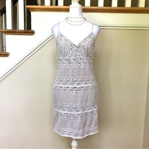 Casadei Dress Slip Ivory Beige Lace (~S)